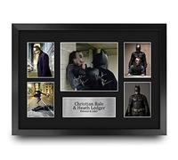 HWC Trading FR A3 Christian Bale & Heath Ledger The Dark Knight Batman & Joker Regali Stampati Autografo Firmato Immagine Per Gli Appassionati Di Memorabilia Di Film - A3 Incorniciato