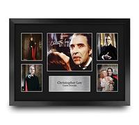 HWC Trading FR A3 Christopher Lee Dracula Count Dracula Regali Stampati Autografo Firmato Immagine Per Gli Appassionati Di Memorabilia Di Film - A3 Incorniciato