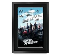 HWC Trading FR A3 Fast & Furious 6 Vin Diesel Regali Poster Stampato Firmato Autografo Immagine per Fan di Cimeli Cinematografici - A3 Incorniciato