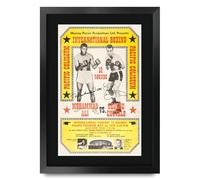 HWC Trading FR A3 George Chuvalo v Muhammad Ali 1972 Bout Poster Autografo Stampato Con Regali Stampati Per I Fan Dei Cimeli Dei Pugili - A3 Incorniciato