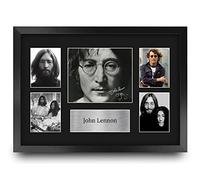 HWC Trading FR A3 John Lennon The Beatles Regali Stampati Autografo Firmato Immagine Per Gli Appassionati Di Memorabilia Musicali - A3 Incorniciato