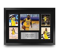 HWC Trading FR A3 LeBron James Lakers Regali Stampati Autografo Firmato Presentazione Display Per Gli Appassionati Di Basket Memorabilia - A3 Incorniciato