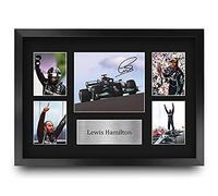 HWC Trading FR A3 Lewis Hamilton Regali Stampati Autografo Firmato Presentazione Display Per F1 Formula 1 Racing Fans - A3 Incorniciato