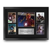 HWC Trading FR A3 Robert Downey Jr Ironman presenta foto autografata stampata per i fan dei cimeli di film - A3 incorniciata