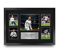 HWC Trading FR A3 Son Heung-min Tottenham Hotspurs Spurs Regali Stampati Autografo Firmato Foto Per Gli Appassionati Di Calcio E Sostenitori - A3 Framed