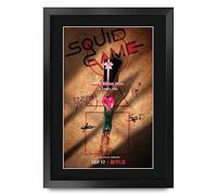 HWC Trading FR A3 Squid Game Regali Stampati Autografo Firmato Poster Per Programma Televisivo Memorabilia Tifosi - A3 Incorniciato