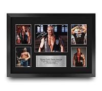 HWC Trading FR A3 Stone Cold Steve Austin Wrestling Regali Stampati Autografo Firmato Immagine Per WWE & WWF Memorabilia Tifosi - A3 Framed
