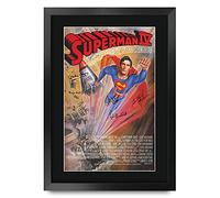 HWC Trading FR A3 Superman 4 Christopher Reeve, poster stampato con autografo per i fan del film, formato A3