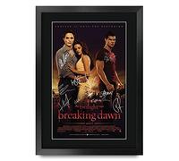 HWC Trading FR A3 Twilight 4 Breaking Dawn Part 1 Kristen Stewart, Robert Pattinson Gifts - Poster autografato per i fan del film, formato A3, con cornice
