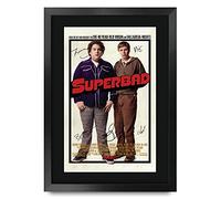 HWC Trading FR A3 Ven Superbad Jonah Hill E Michael Cera Regalo Immagine Stampata di Manifesti Autografi per Il Film Remembered da Parte dei Fan - A3 Framed