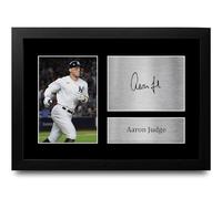 HWC Trading FR A4 Aaron Judge New York Yankees Regali Stampati Autografo Firmato Immagine Per Gli Appassionati Di Baseball Memorabilia - A4 Incorniciato