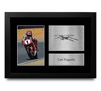 HWC Trading FR A4 Carl Fogarty World Champion Regali Stampati Autografo Firmato Immagine Per Gli Appassionati Di Corse Superbike - A4 Framed