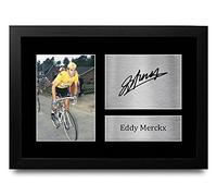 HWC Trading FR A4 Eddy Merckx Gifts - Stampa autografata con autografo per appassionati di ciclismo, formato A4