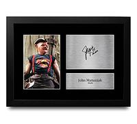 HWC Trading FR A4 John Matuszak The Goonies Sloth Regali Stampati Autografo Firmato Immagine Per Gli Appassionati Di Memorabilia Di Film - A4 Framed