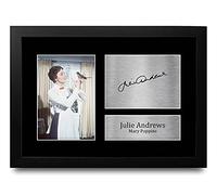 HWC Trading FR A4 Julie Andrews Mary Poppins - A4 Framed Regali Stampati Autografo Firmato Immagine Per Gli Appassionati Di Memorabilia Di Film - A4 Incorniciato