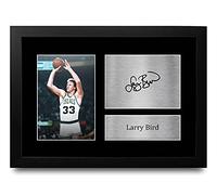 HWC Trading FR A4 Larry Bird Celtics Regali Stampati Autografo Firmato Immagine Per Gli Appassionati Di Basket Memorabilia - A4 Framed