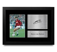HWC Trading FR A4 Marco van Basten A C Milan Regali Stampati Autografo Firmato Foto Per Gli Appassionati Di Calcio E Sostenitori - A4 Framed
