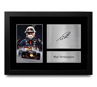 HWC Trading FR A4 Max Verstappen Formula 1 Regali Stampati Autografo Firmato Immagine Per F1 Formula 1 Corse Tifosi - A4 Framed