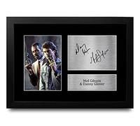 HWC Trading FR A4 Mel Gibson & Danny Glover Lethal Weapon Regali Stampati Autografo Firmato Immagine Per Gli Appassionati Di Memorabilia Di Film - A4 Framed