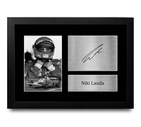 HWC Trading FR A4 Niki Lauda Formula 1 Regali Stampati Autografo Firmato Immagine Per F1 Formula 1 Corse Tifosi - A4 Framed
