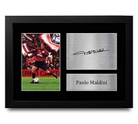 HWC Trading FR A4 Paolo Maldini Milano Regali autografo stampato per tifosi e fan - A4 incorniciato