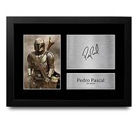 HWC Trading FR A4 Pedro Pascal The Mandalorian - A4 Framed Regali Stampati Autografo Firmato Immagine Per Gli Appassionati Di Show Televisivo