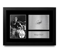 HWC Trading FR A4 Ringo Starr The Beatles Regali Stampati Autografo Firmato Immagine Per Gli Appassionati Di Memorabilia Musicali - A4 Incorniciato