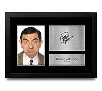 HWC Trading FR A4 Rowan Atkinson Mr Bean Regali Stampati Autografo Firmato Immagine Per Gli Appassionati Di Programma Televisivo - A4 Framed