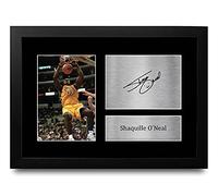 HWC Trading FR A4 Shaquille O'Neal LA Lakers Regali Stampati Autografo Firmato Immagine Per Gli Appassionati Di Basket Memorabilia - A4 Framed