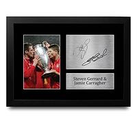 HWC Trading FR A4 Steven Gerrard & Jamie Carragher Liverpool - Immagine autografata stampata per fan e sostenitori, cornice A4