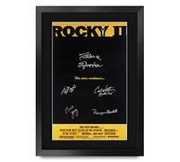 HWC Trading FR - Poster stampato con autografo, formato A3, motivo: Rocky 2, Sylvester Stallone, per i fan di Memorabilia, formato A3