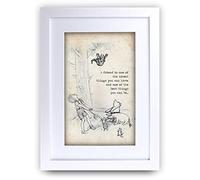 HWC Trading FR Winnie the Pooh Nicest Best Friend A3 con cornice stampata con citazione per cameretta dei bambini, idea regalo per la cameretta dei bambini