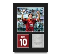 HWC Trading Francesco Totti Roma Regali Stampati Autografo Firmato Foto Per Gli Appassionati Di Calcio E Sostenitori - A4 Ritratto