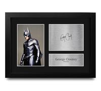 HWC Trading George Clooney Batman & Robin 1997 Regali Stampati Autografo Firmato Immagine Per Gli Appassionati Di Memorabilia Di Film - A4 Incorniciato