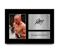 HWC Trading Georges St-Pierre MMA Gifts stampato autografo immagine per fan UFC Memorabilia - A4