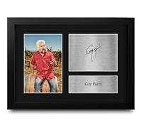 HWC Trading Guy Fieri Regali stampati con foto autografata per Master Chef e appassionati di cucina - A4 Incorniciato