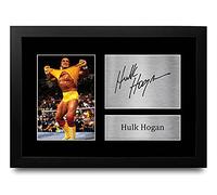 HWC Trading Hulk Hogan A4 Incorniciato Firmato Regalo Visualizzazione Delle Foto Print Immagine Autografo Stampato Per Wwe Wwf Fan Di Wrestling