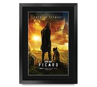 HWC Trading - Immagine con autografo stampato in formato A3, motivo: Star Trek Picard, Patrick Stewart, per fan della TV, formato A3