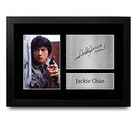 HWC Trading Jackie Chan A4 Incorniciato Firmato Regalo Visualizzazione Delle Foto Print Immagine Autografo Stampato Per Martial Arts Police Story Gli Appassionati Di Cinema