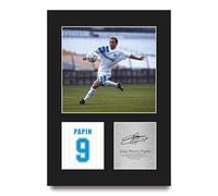 HWC Trading Jean-Pierre Papin Marseille Regali Stampati Autografo Firmato Foto Per Gli Appassionati Di Calcio E Sostenitori - A4 Ritratto