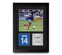 HWC Trading Jean Tigana France Regali Stampati Autografo Firmato Foto Per Gli Appassionati Di Calcio E Sostenitori - A4 Ritratto Incorniciato