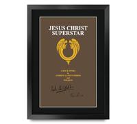 HWC Trading Jesus Christ Superstar Regali con foto autografate stampate per i fan dei cimeli musicali - A3 Incorniciato