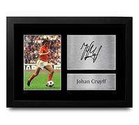 HWC Trading Johan Cruyff A4 Incorniciato Firmato Regalo Visualizzazione Delle Foto Print Immagine Autografo Stampato Per Holland Tifosi Di Calcio