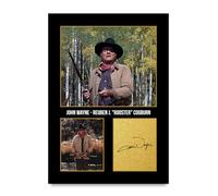 HWC Trading John Wayne True Grit Reuben J. 'Rooster' Cogburn Regali Stampati Autografo Firmato Immagine Per Gli Appassionati Di Memorabilia Di Film - A4 Solo Stampa (ID-005981)
