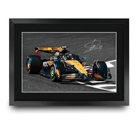 HWC Trading Lando Norris McLaren Scene 102 Regali Stampati Autografo Firmato Immagine Per F1 Formula 1 Corse Tifosi - A3 Incorniciato