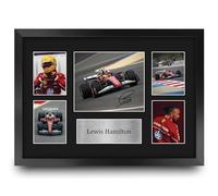 HWC Trading Lewis Hamilton Ferrari Regali Stampati Autografo Firmato Immagine Per F1 Formula 1 Corse Tifosi - A3 Incorniciato