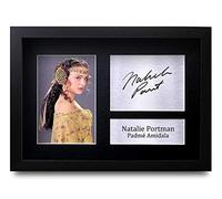 HWC Trading Natalie Portman A4 Incorniciato Firmato Regalo Visualizzazione Delle Foto Print Immagine Autografo Stampato Per Star Wars Padmé Amidala Gli Appassionati Di Cinema