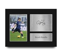 HWC Trading Nicolò Barella Inter Milan Regali Stampati Autografo Firmato Foto Per Gli Appassionati Di Calcio E Sostenitori - A4