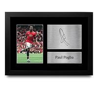 HWC Trading Paul Pogba A4 Incorniciato Firmato Regalo Visualizzazione Delle Foto Print Immagine Autografo Stampato Per Tifosi Di Calcio