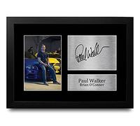 HWC Trading Paul Walker Brian O'Conner A4 Incorniciato Firmato Regalo Visualizzazione Delle Foto Print Immagine Autografo Stampato Per Fast & Furious Gli Appassionati Di Cinema